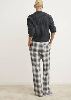 Check flannel trousers — Grey 3