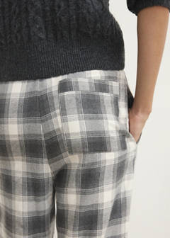 Check flannel trousers — Grey 6