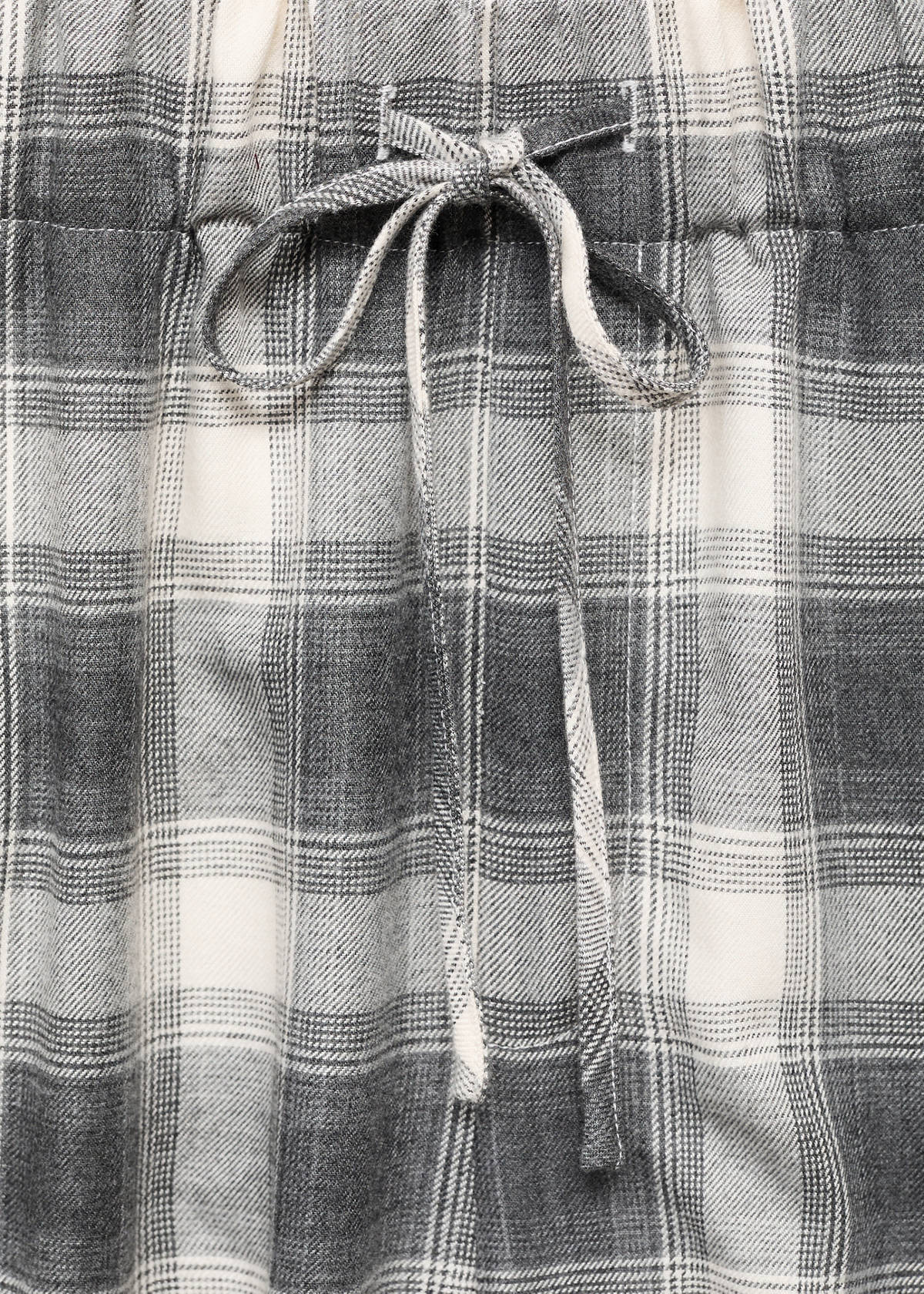 Check flannel trousers — Grey