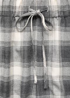 Check flannel trousers — Grey 8