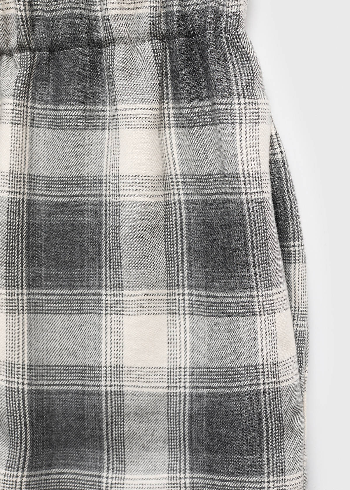 Check flannel trousers — Grey