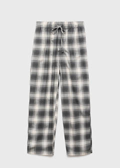 Check flannel trousers — Grey 7