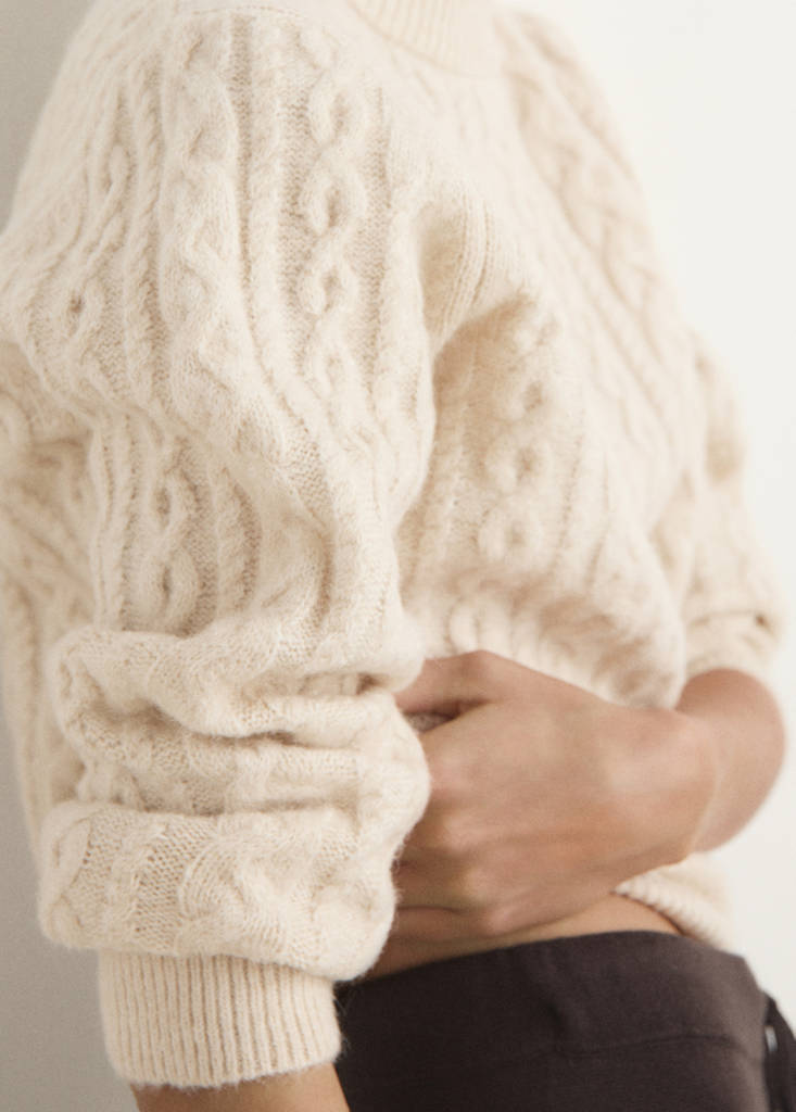 PYJAMA SWEATER BELLO — Ecru