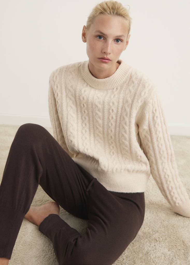 PYJAMA SWEATER BELLO — Ecru