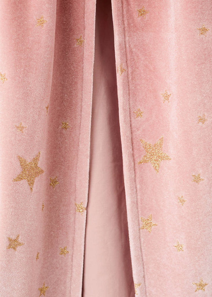 Tulle cape with glitter stars — Pale Pink