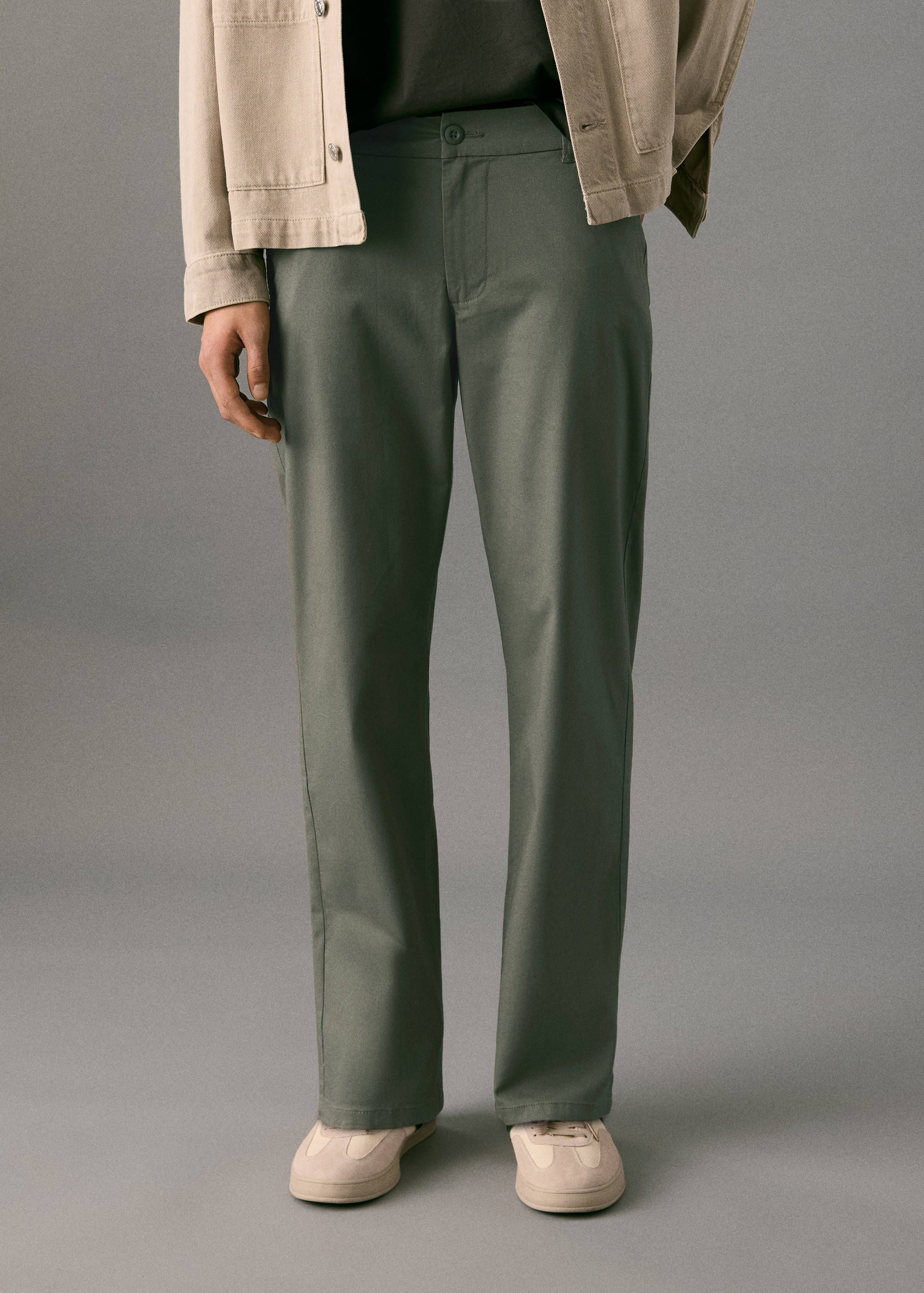 Cotton chinos - Medium plane