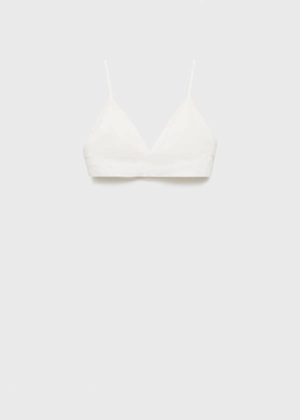 Essential triangle bra — Off White