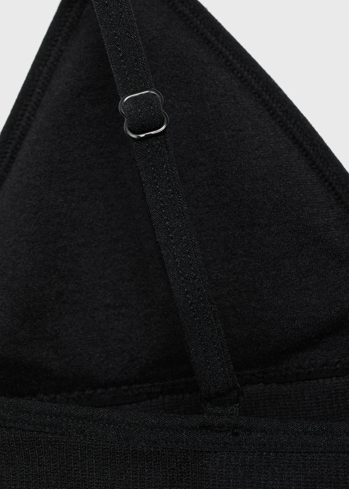 Essential triangle bra — Black