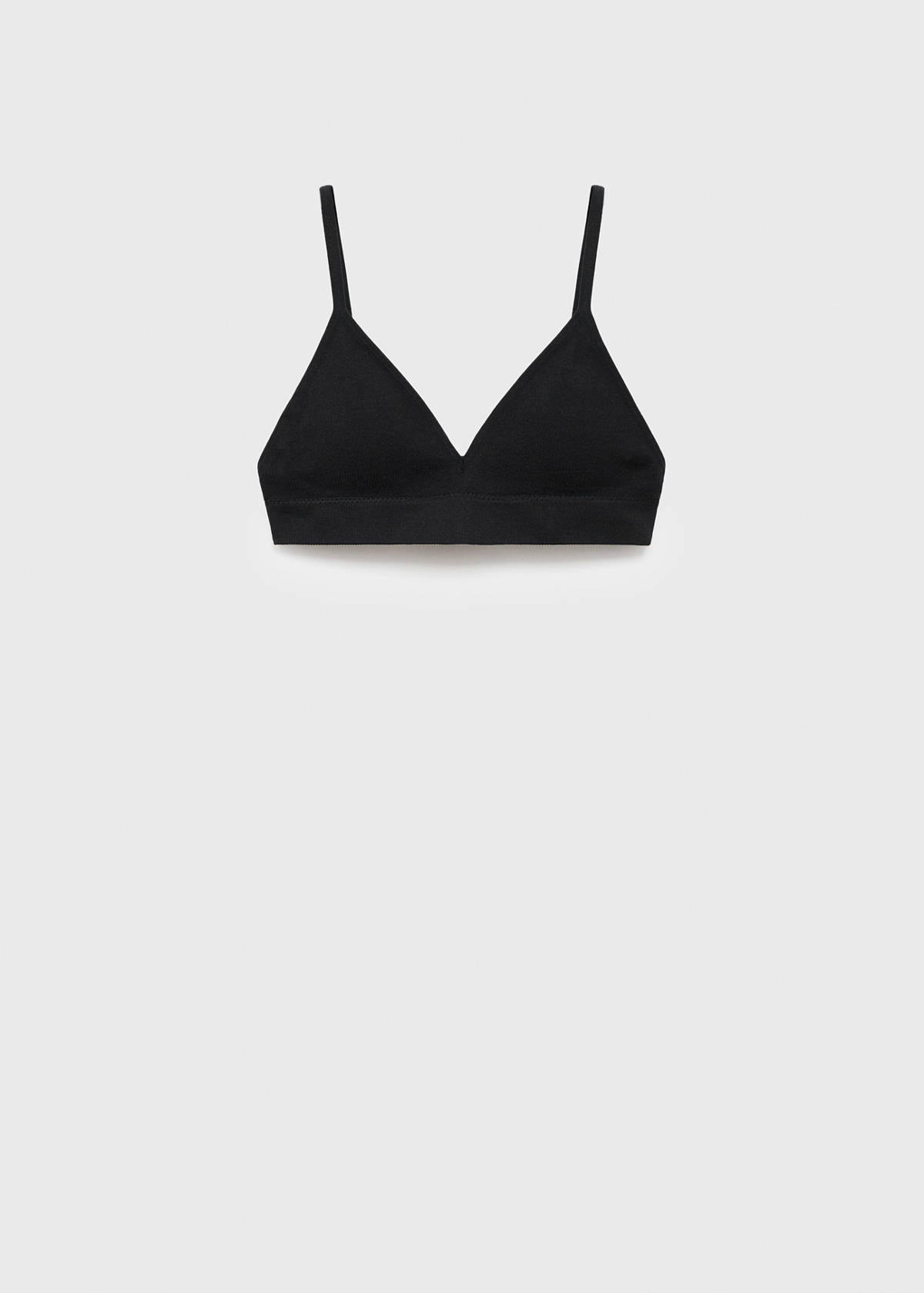 Essential triangle bra — Black