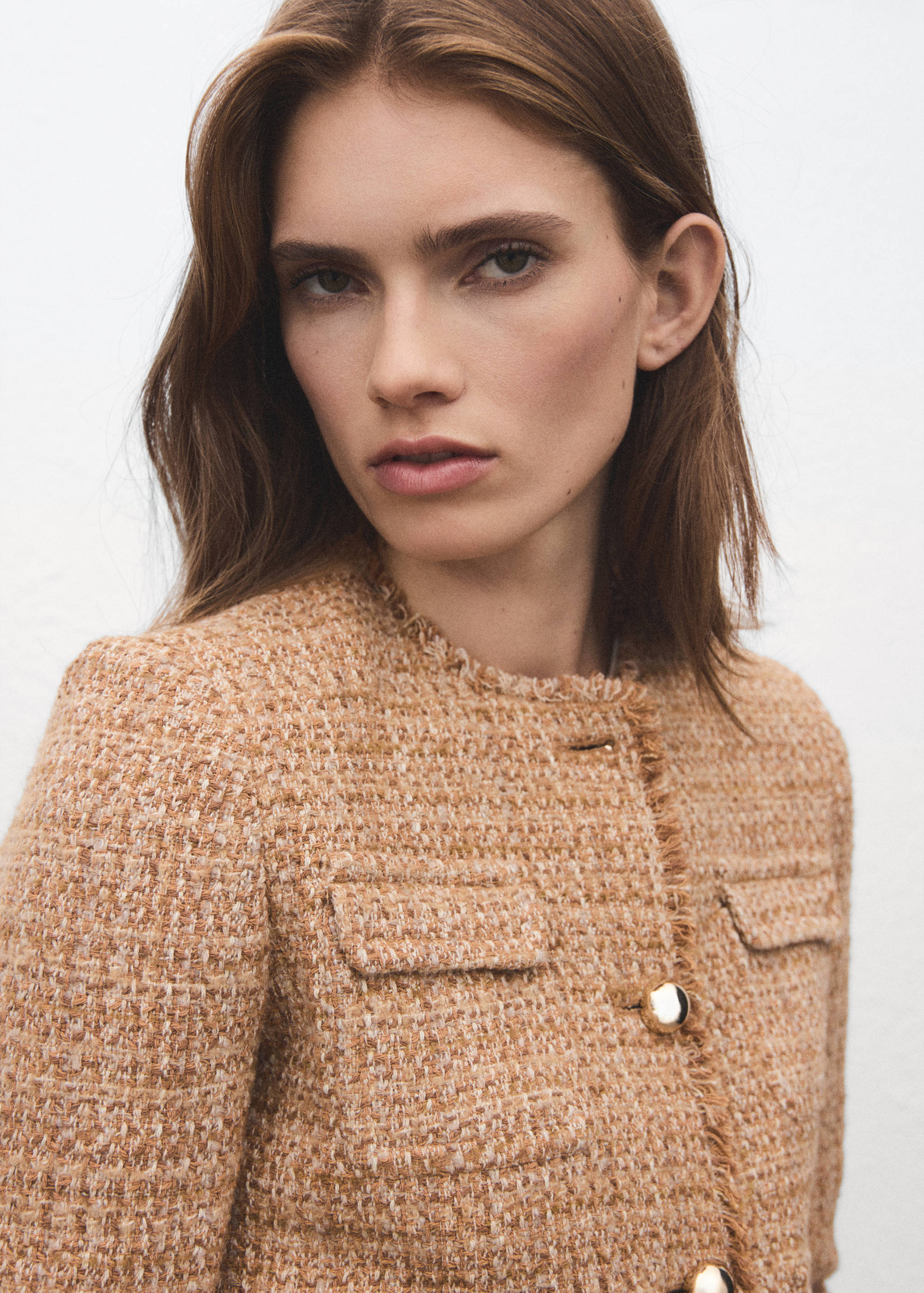 Veste tweed bords effilochés - Détail de l'article 1