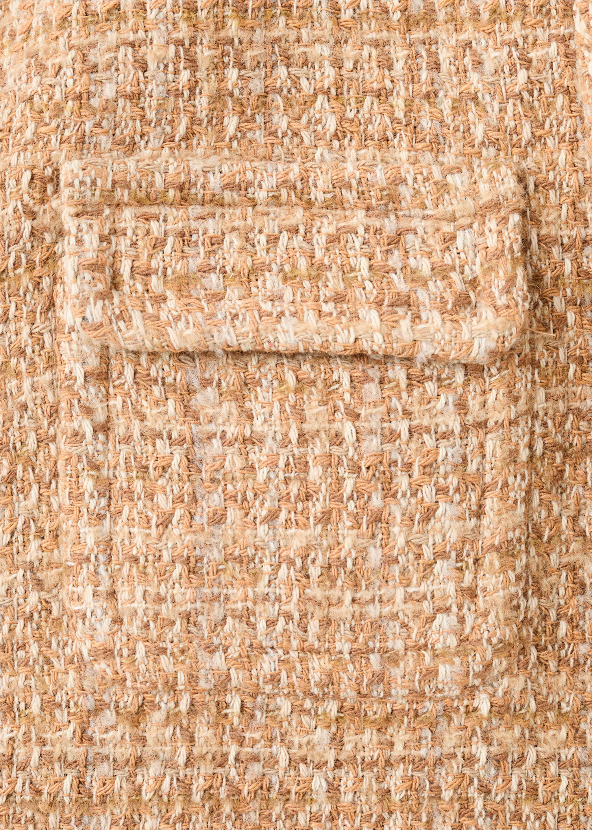 Veste tweed bords effilochés - Détail de l'article 0, Marron moyen. Ref: 17077140-00.