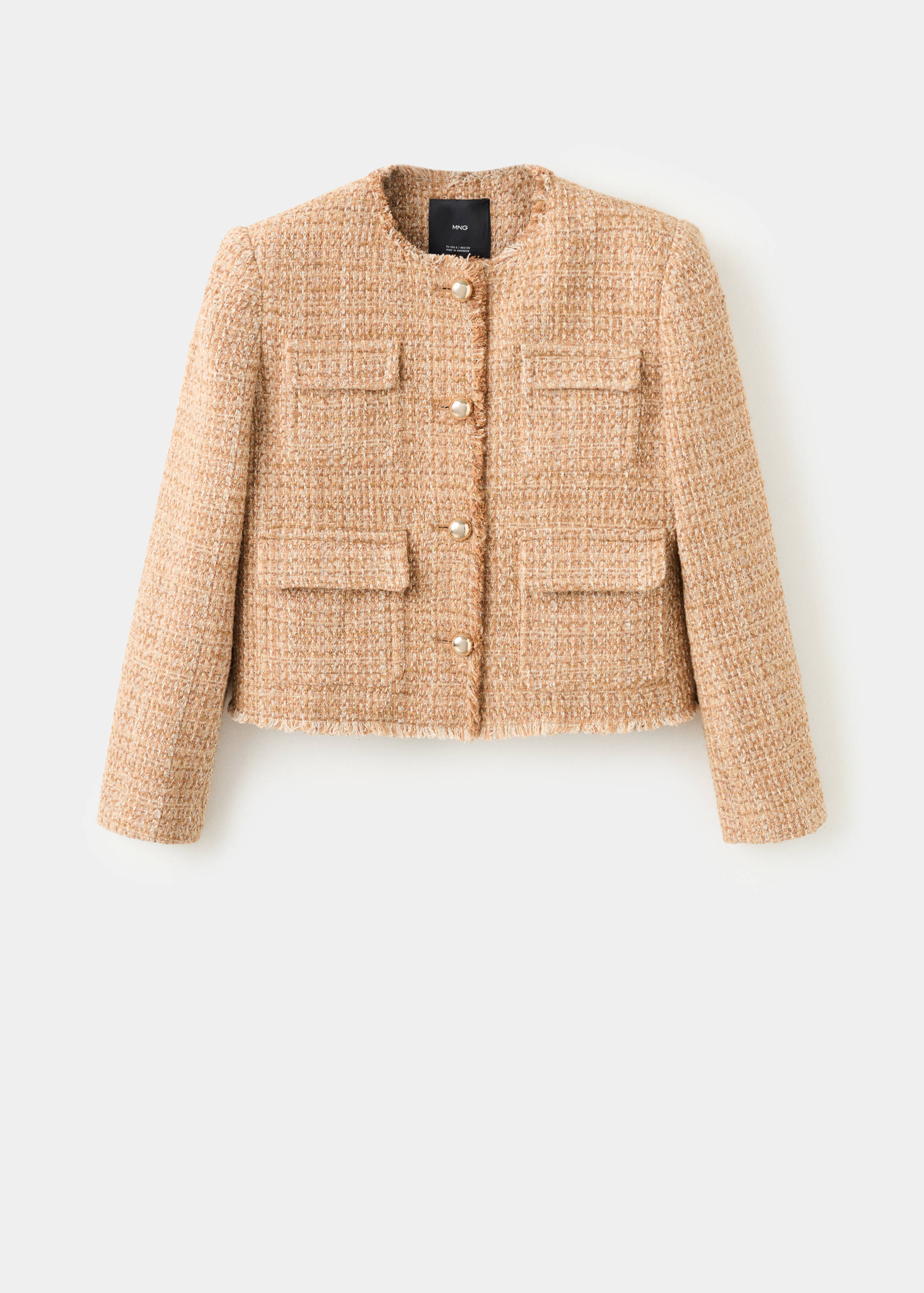 Tweed jacket with frayed ends - Article without model
