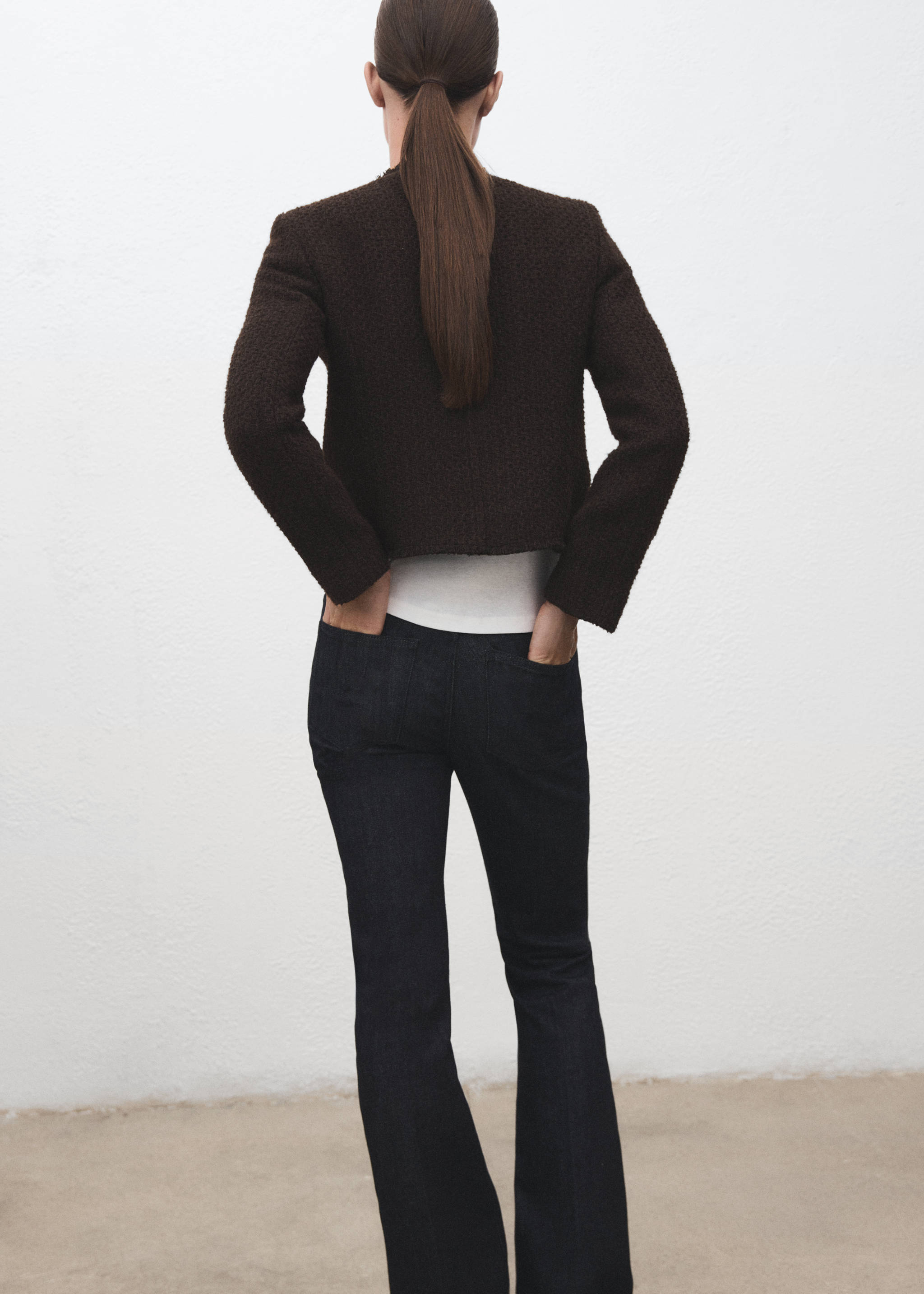 Veste tweed bords effilochés - Verso de l’article