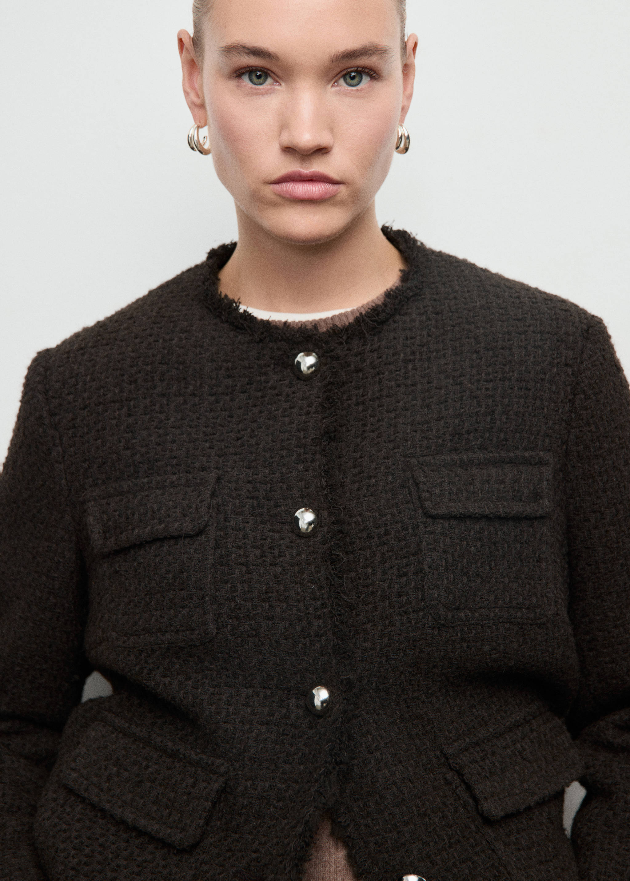 Veste tweed bords effilochés - Détail de l'article 5