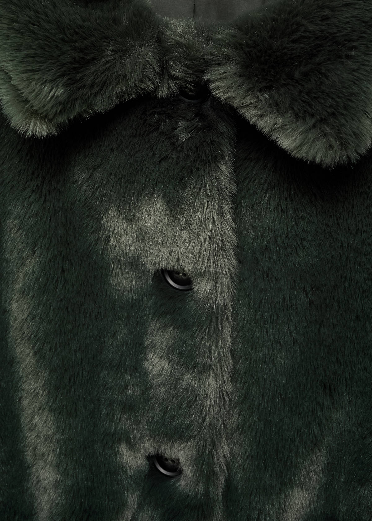 Faux-fur coat — Forest Green