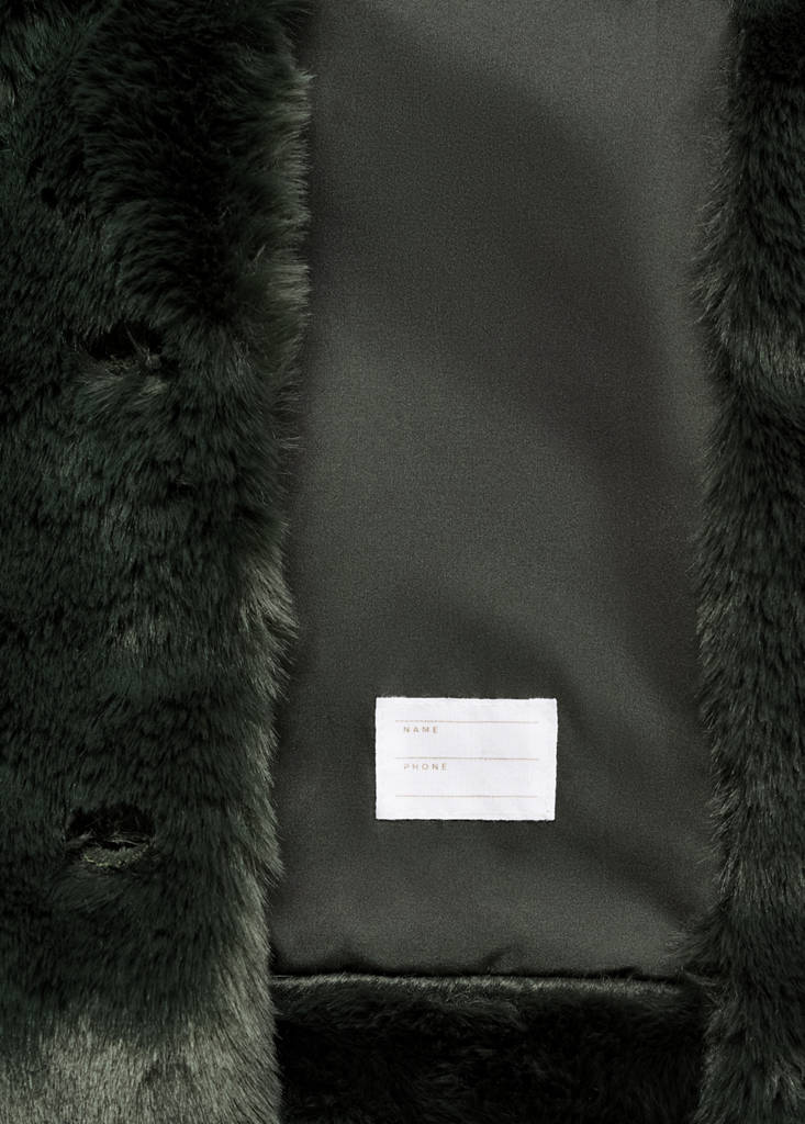 Faux-fur coat — Forest Green