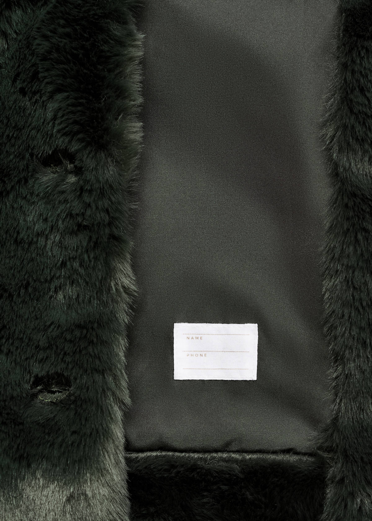 Faux-fur coat — Forest Green