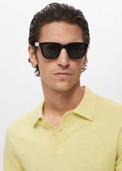 Structured knitted slim-fit polo shirt — Neon Yellow 4