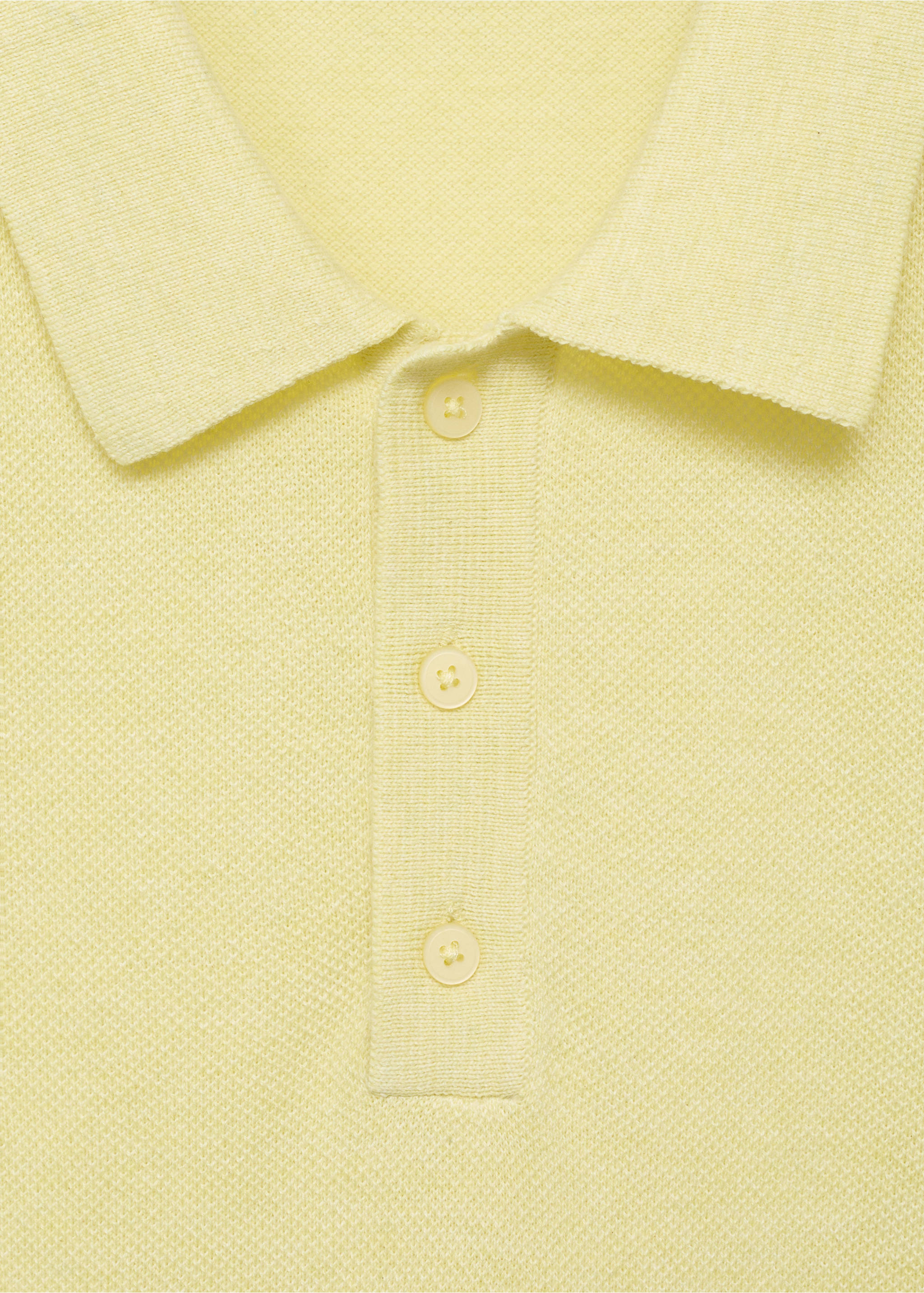 Поло slim fit из трикотажа со структурой - Деталь изделия 8, Желтый неон. Ref: 17077761-00.