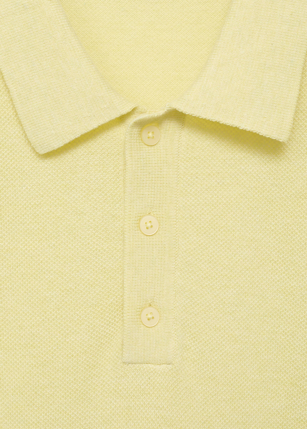 Structured knitted slim-fit polo shirt — Neon Yellow