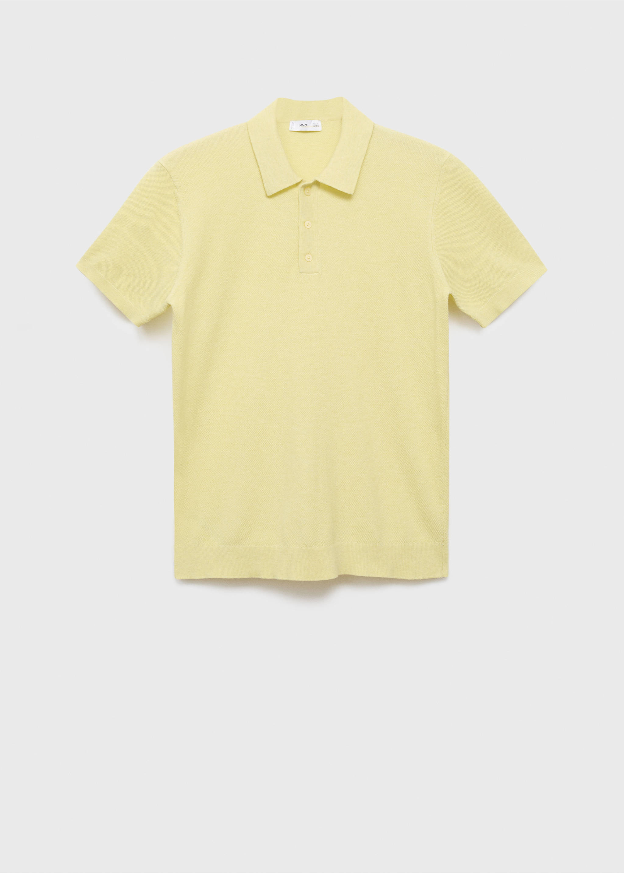 Поло slim fit из трикотажа со структурой - Изделие без модели, Желтый неон. Ref: 17077761-00.
