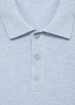 Structured knitted slim-fit polo shirt — Aqua Green 8