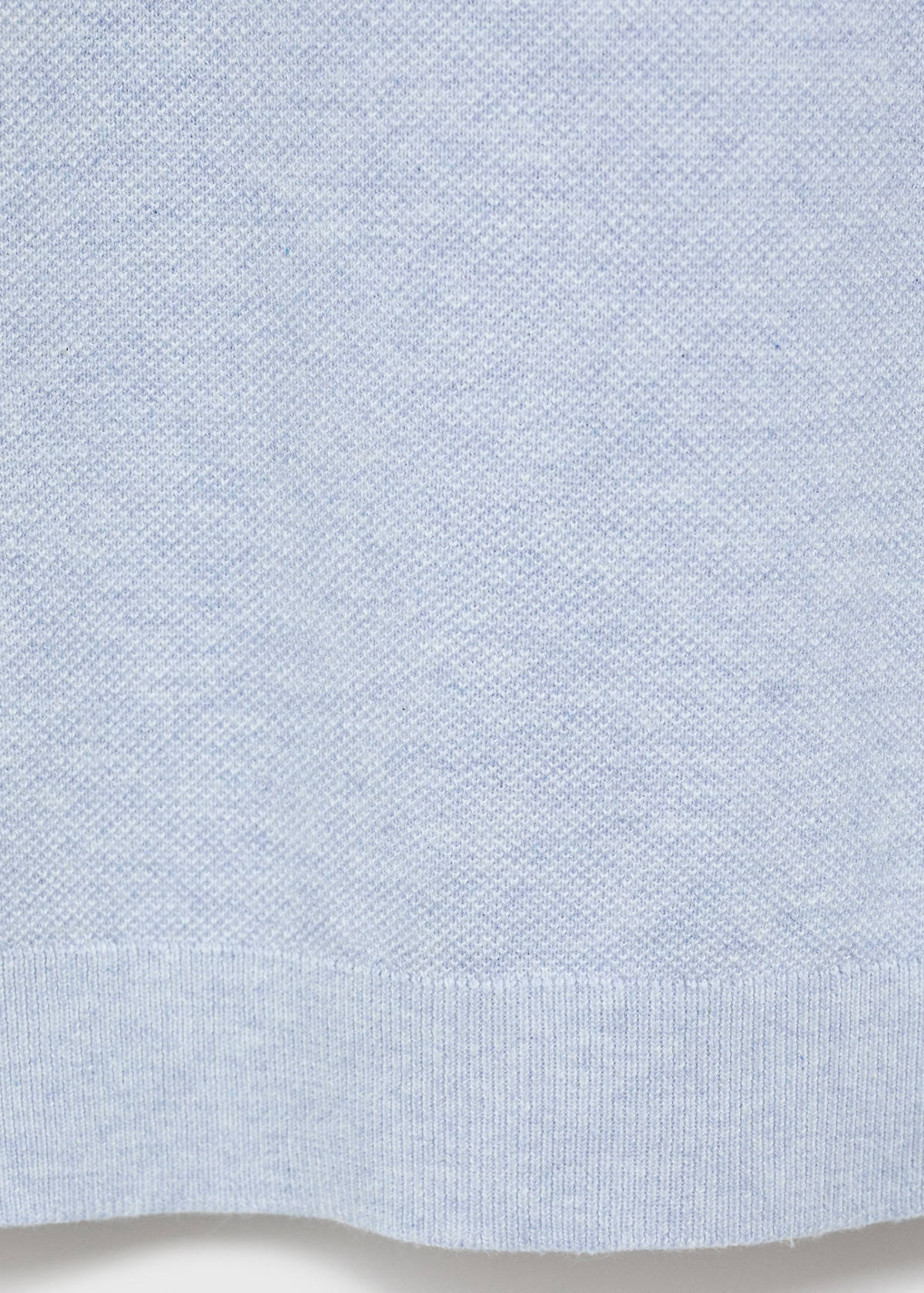 Structured knitted slim-fit polo shirt — Aqua Green