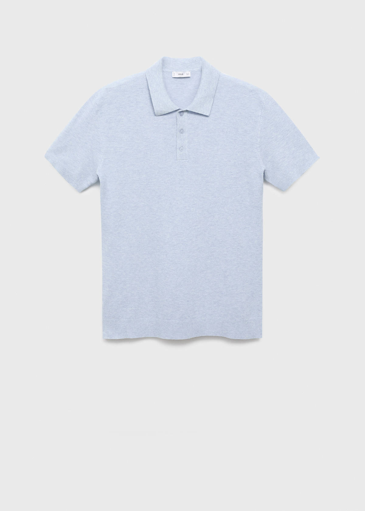 Structured knitted slim-fit polo shirt — Aqua Green