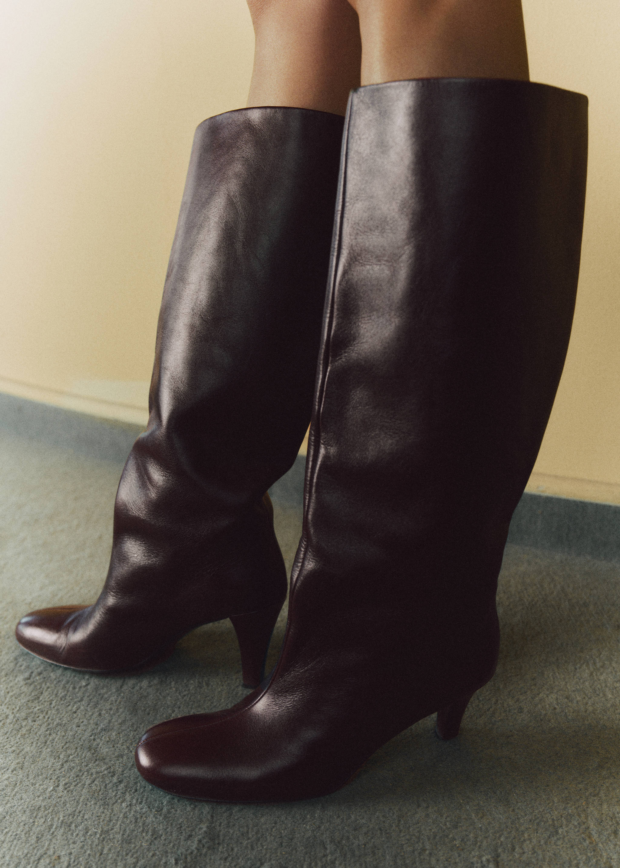 Heeled leather boots - General plane