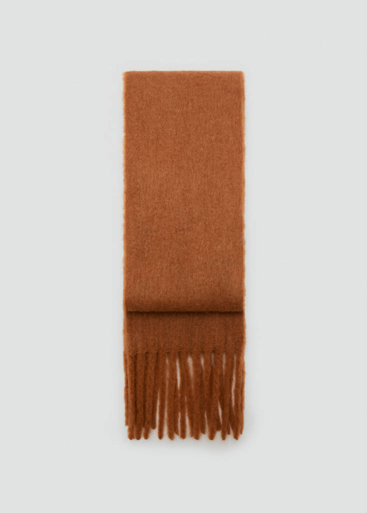 Fringed edge scarf — Caramel