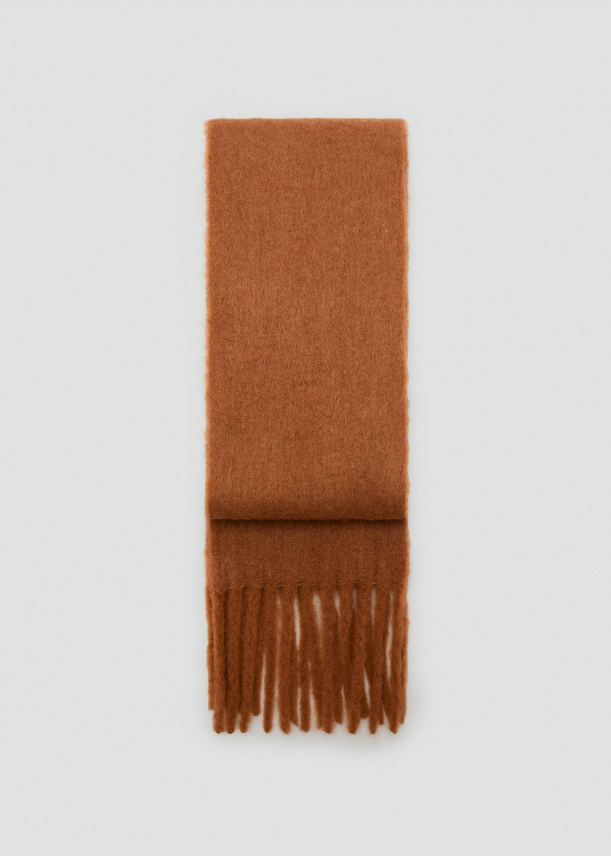 Fringed edge scarf - Article without model, Caramel. Ref: 17077764-00.