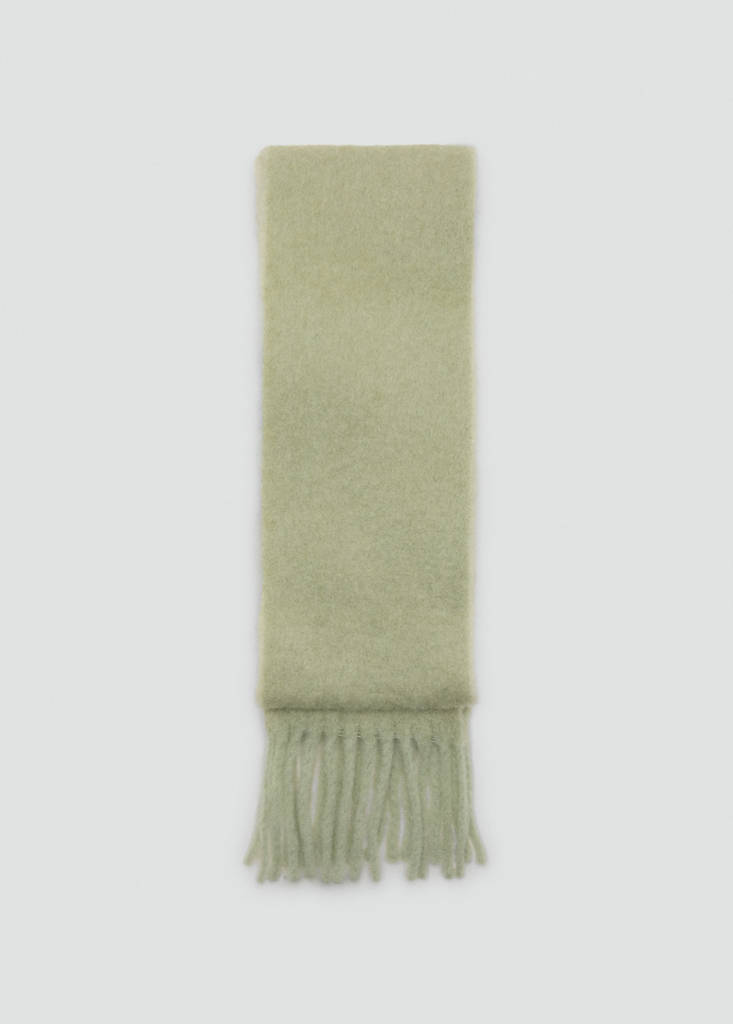 Fringed edge scarf — Aqua Green