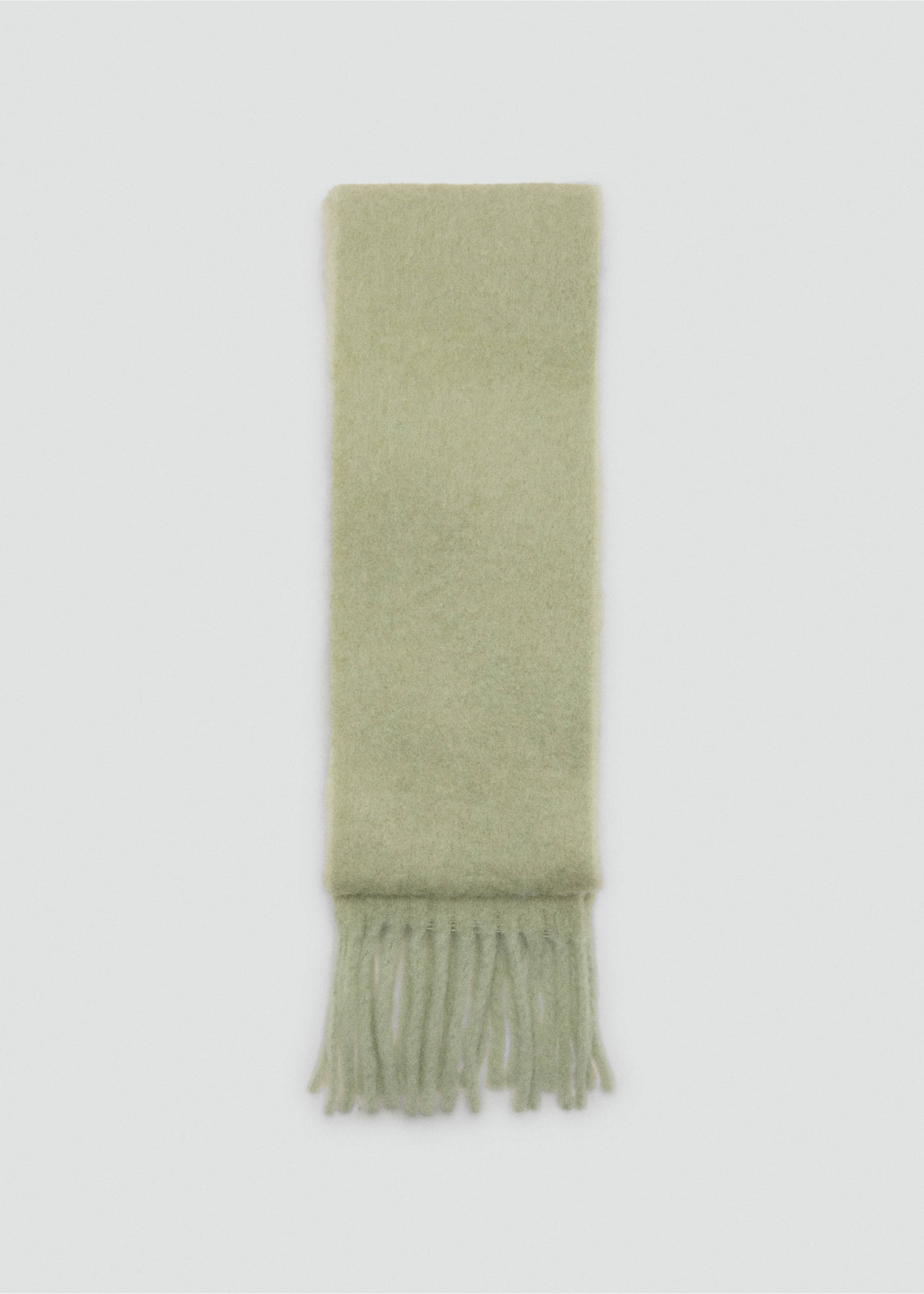 Fringed edge scarf - Article without model, Aqua Green. Ref: 17077764-00.