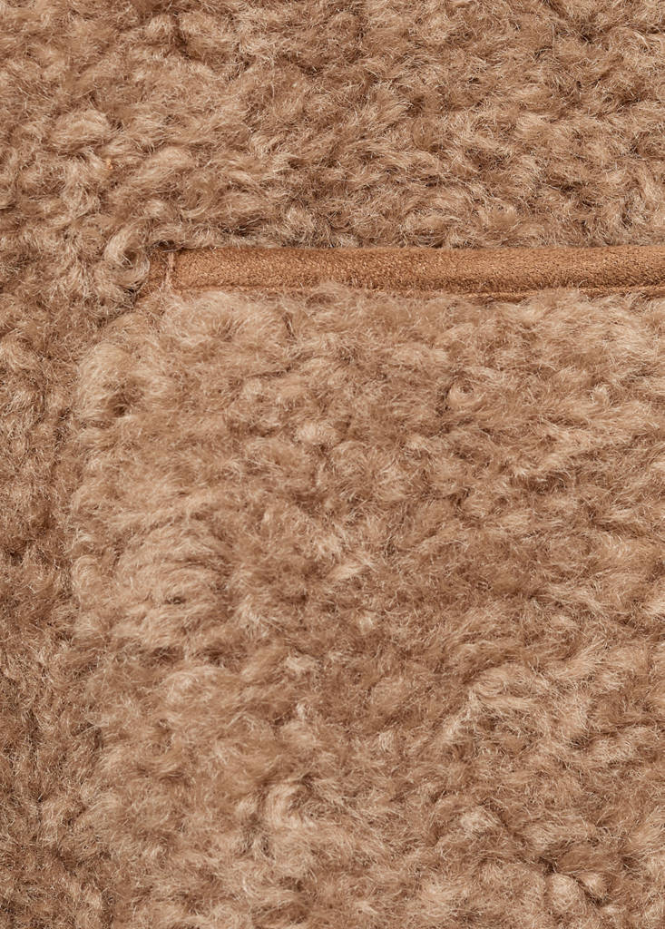 Shearling-effect gilet — Medium Brown