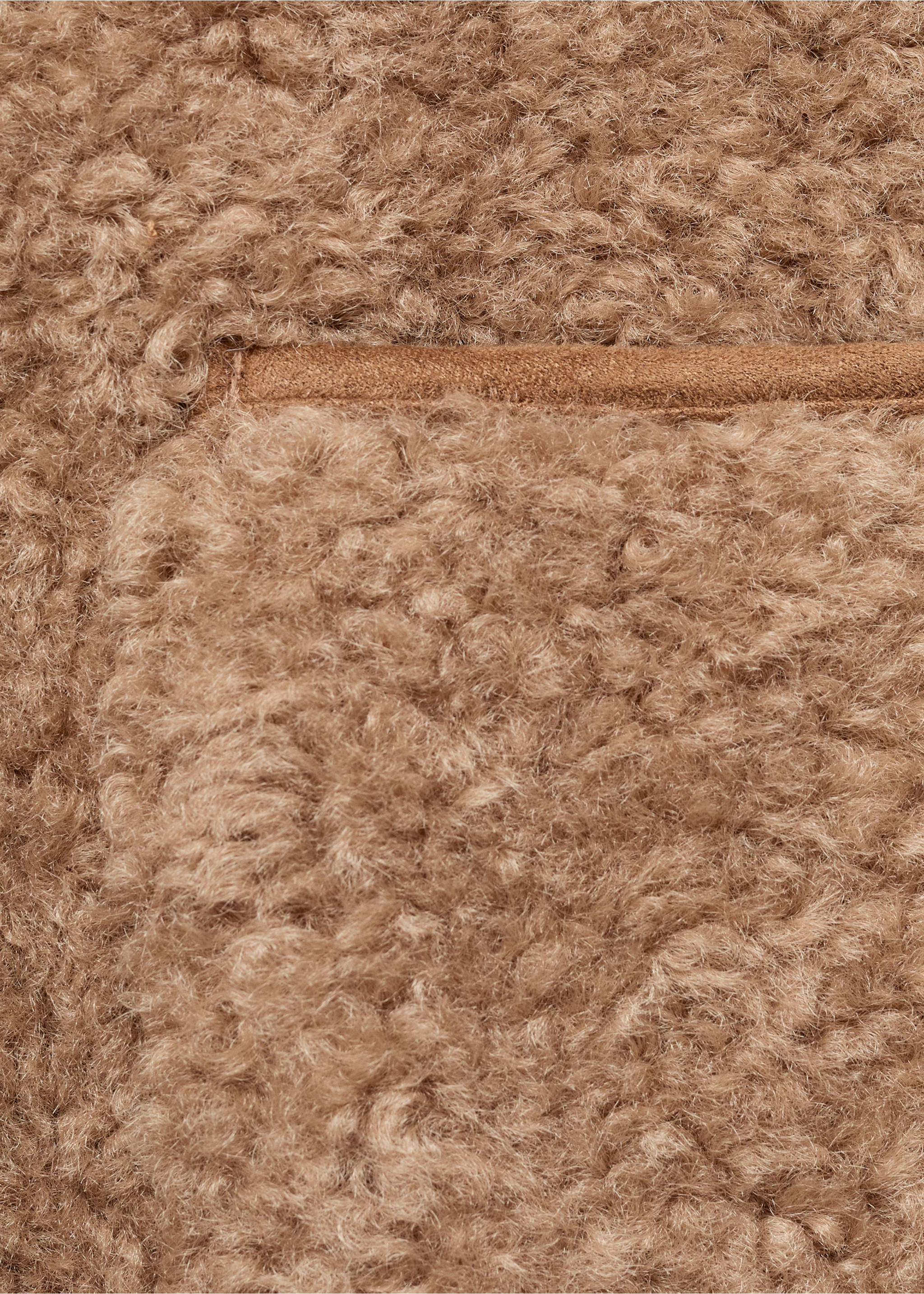 Gilet imitation mouton - Détail de l'article 0, Marron moyen. Ref: 17077769-00.