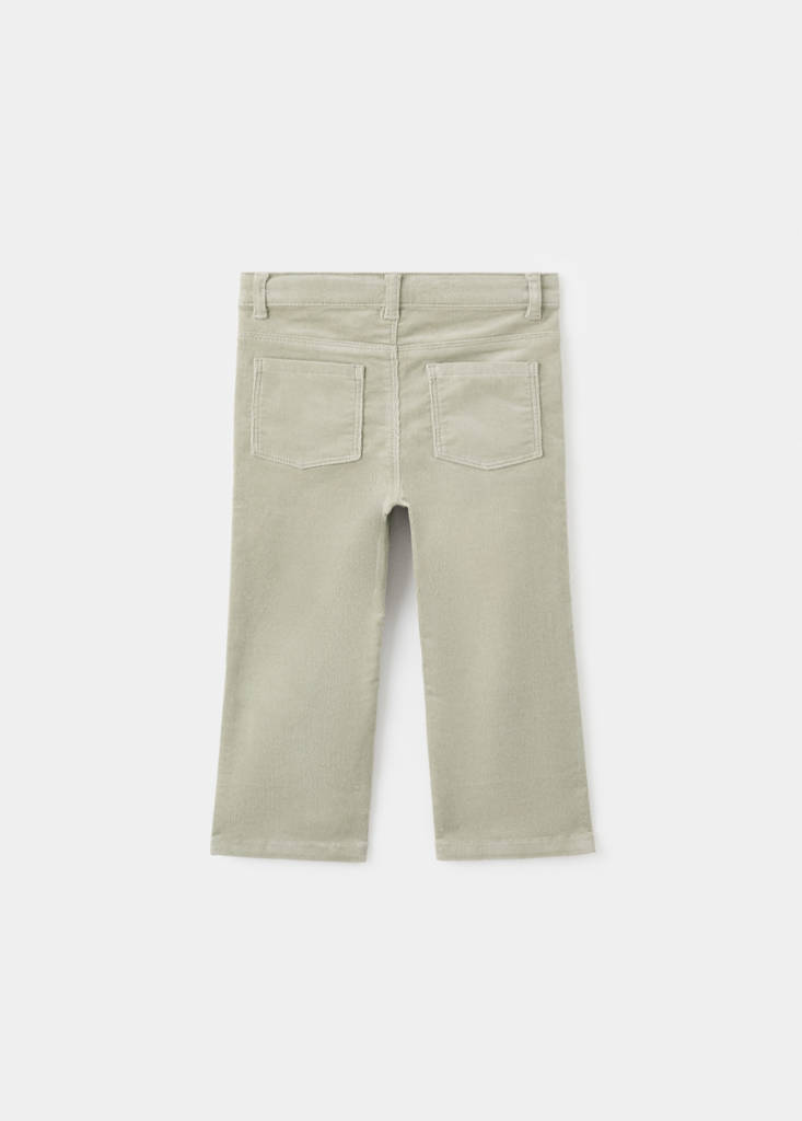 Flared corduroy trousers — Pastel Green