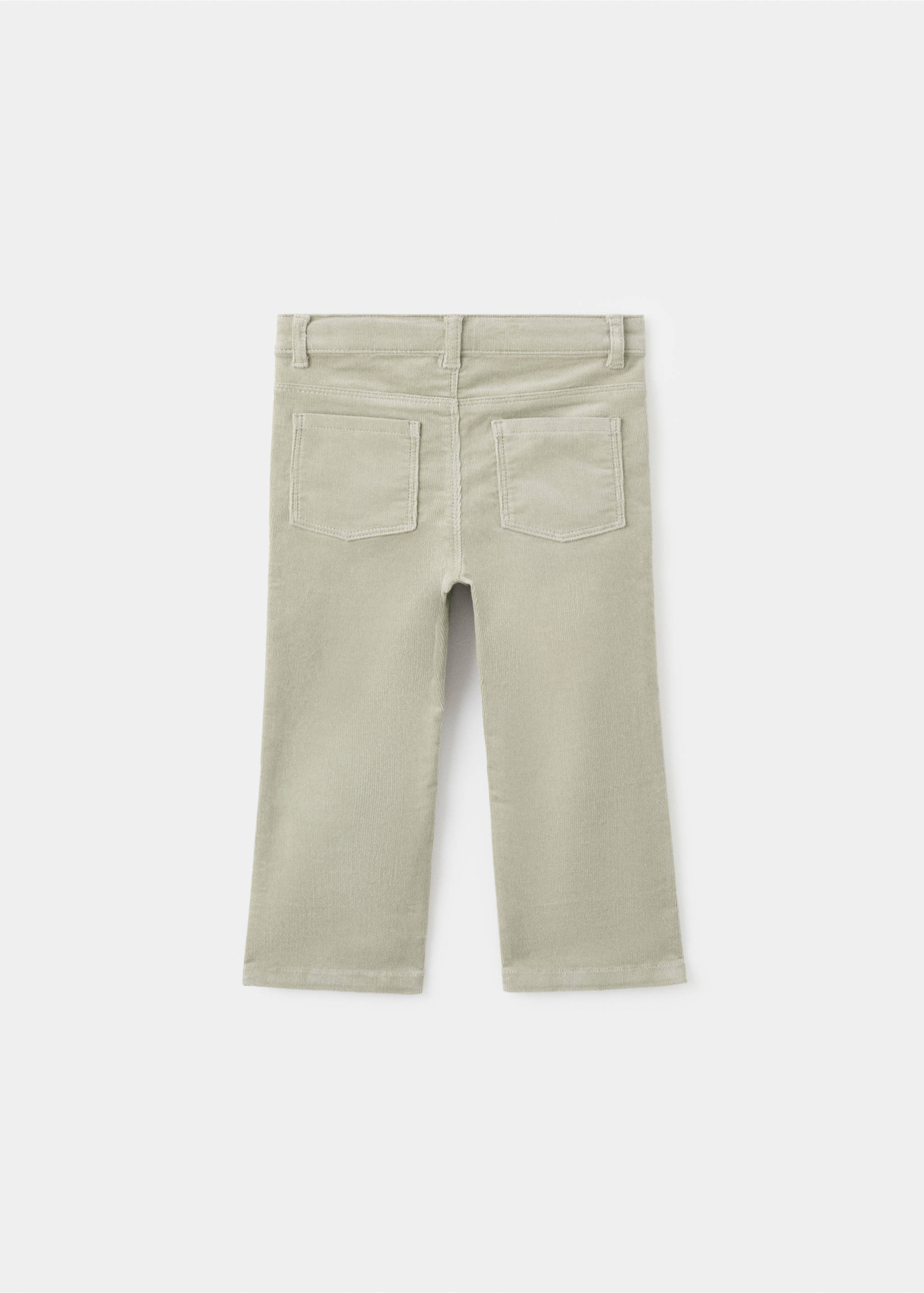 Pantalón flare pana - Reverso del artículo, Verde pastel. Ref: 17077771-00.