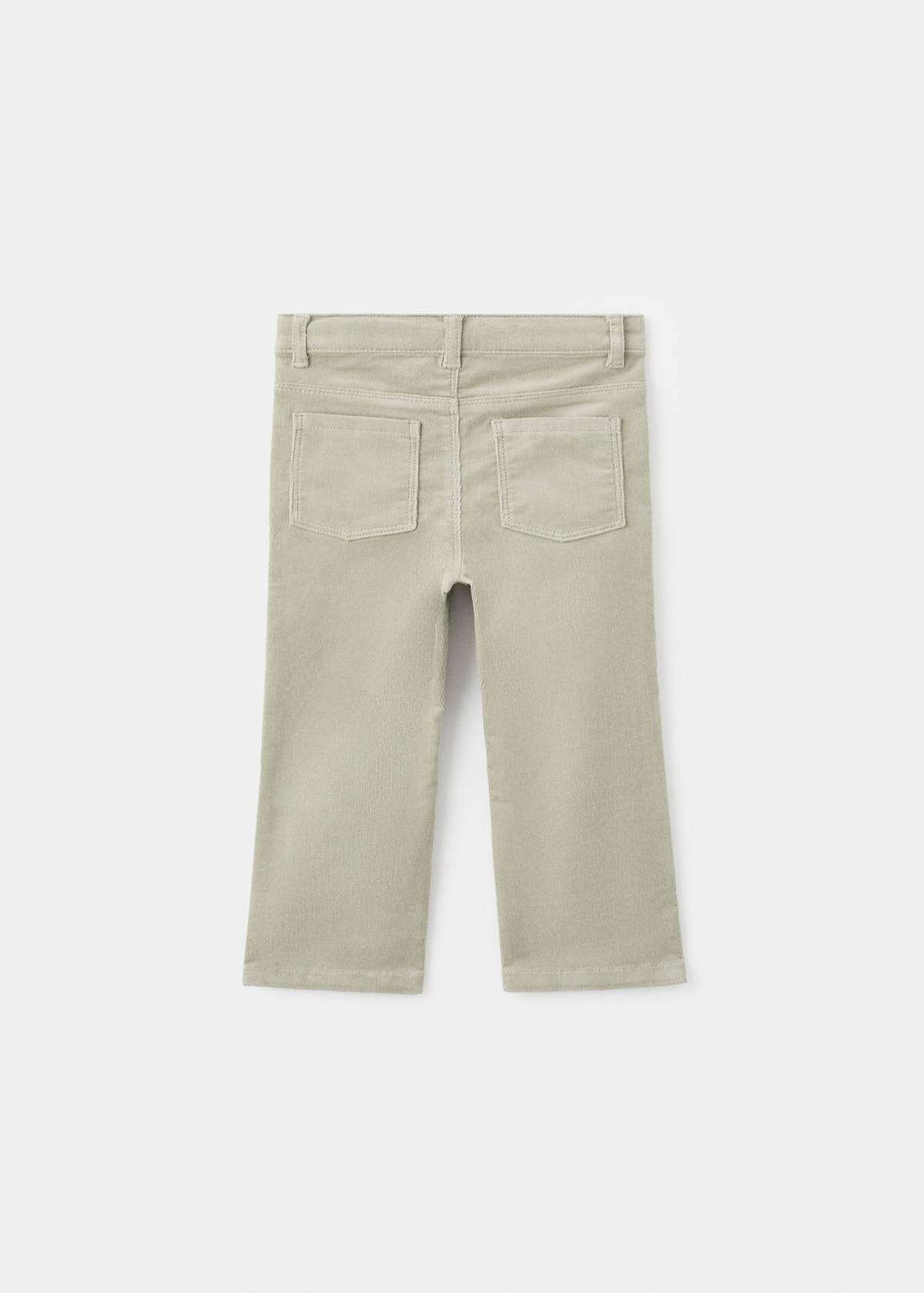 Flared corduroy trousers — Pastel Green