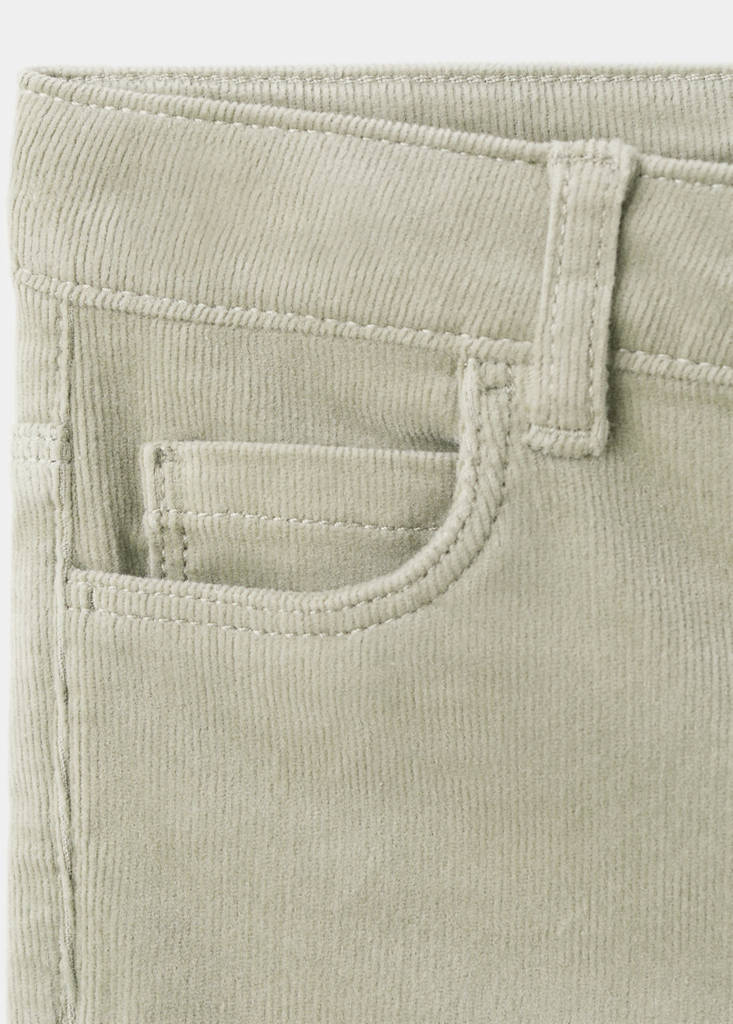Flared corduroy trousers — Pastel Green