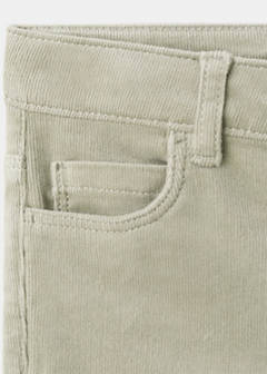 Flared corduroy trousers — Pastel Green 5