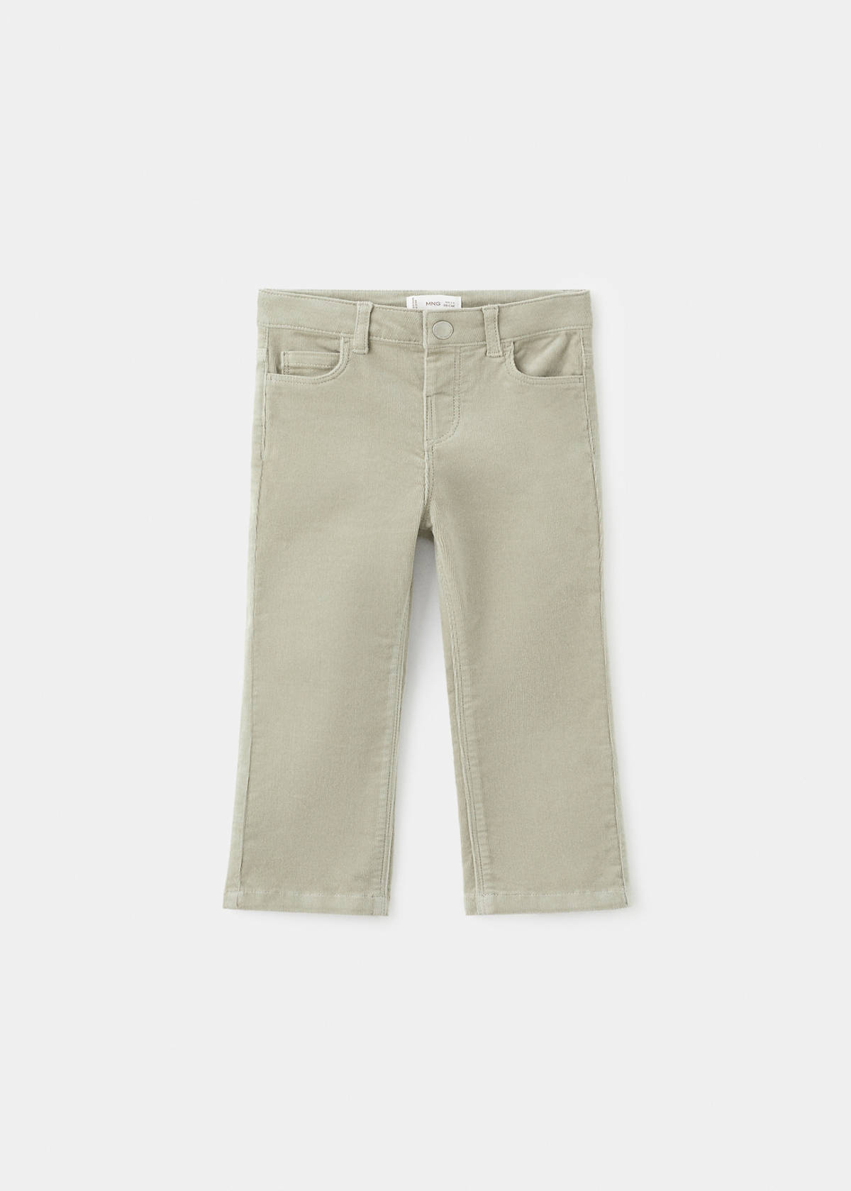 Flared corduroy trousers — Pastel Green