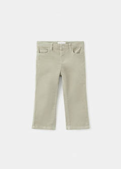 Flared corduroy trousers — Pastel Green 2