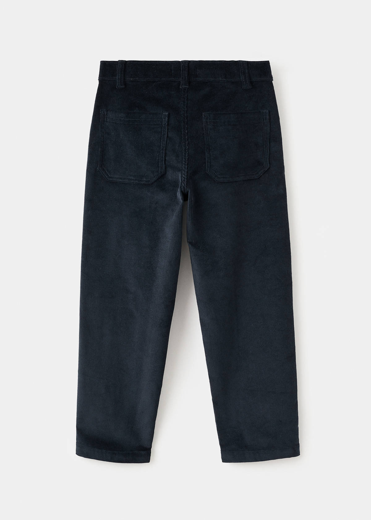 Corduroy straight trousers — Navy