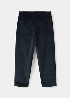 Corduroy straight trousers — Navy 5