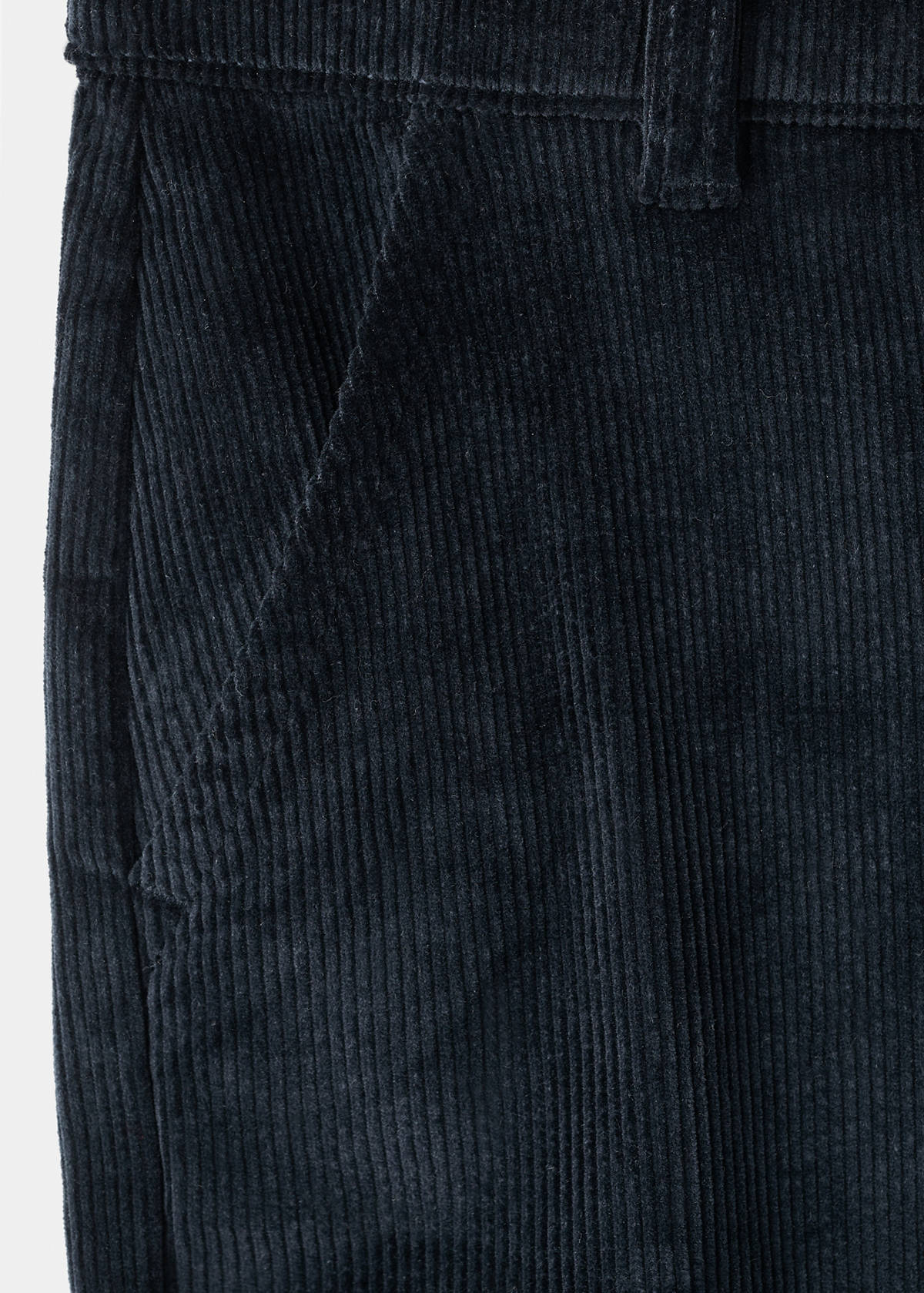 Corduroy straight trousers — Navy