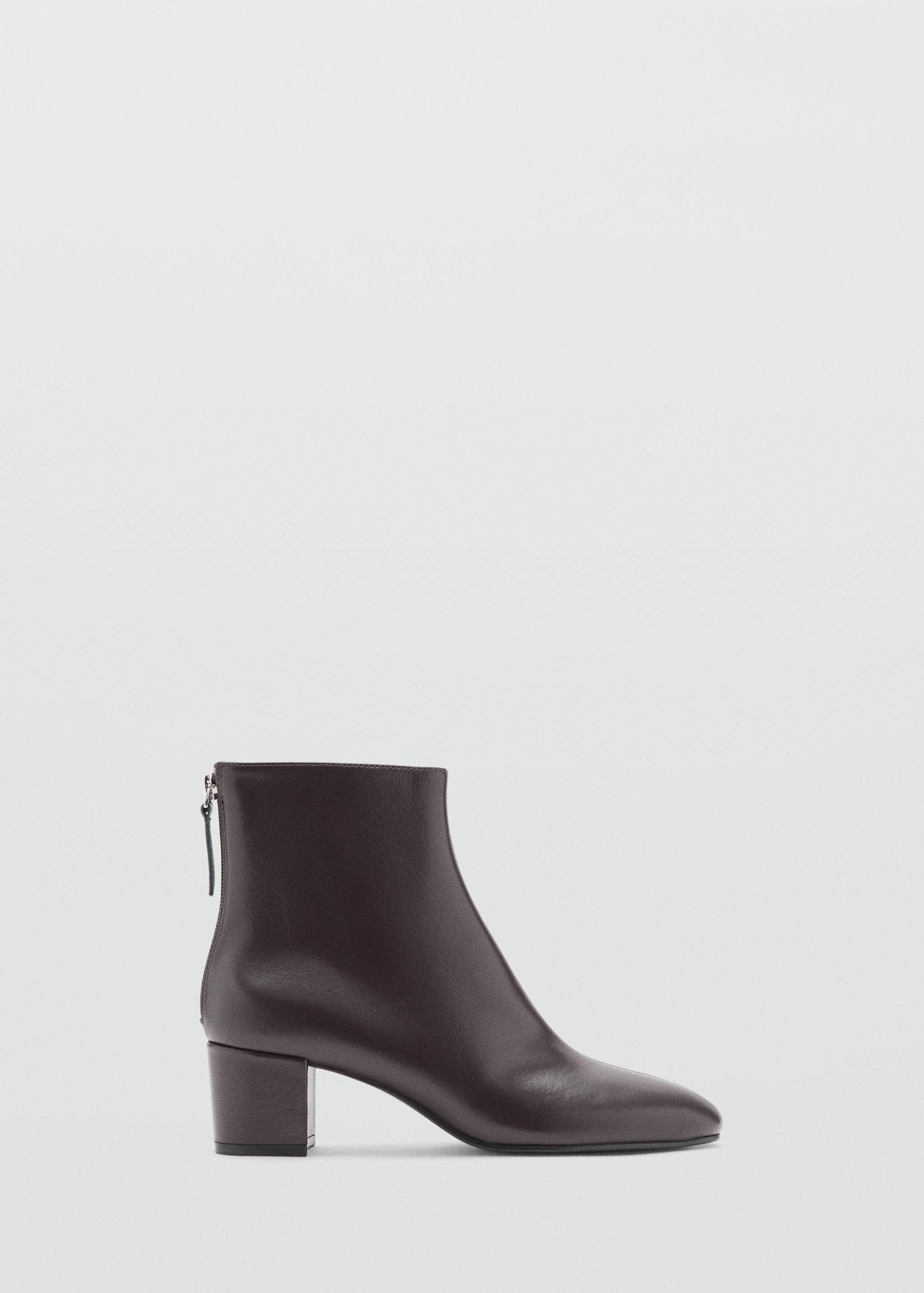 Leather ankle boots with block heel - Article without model