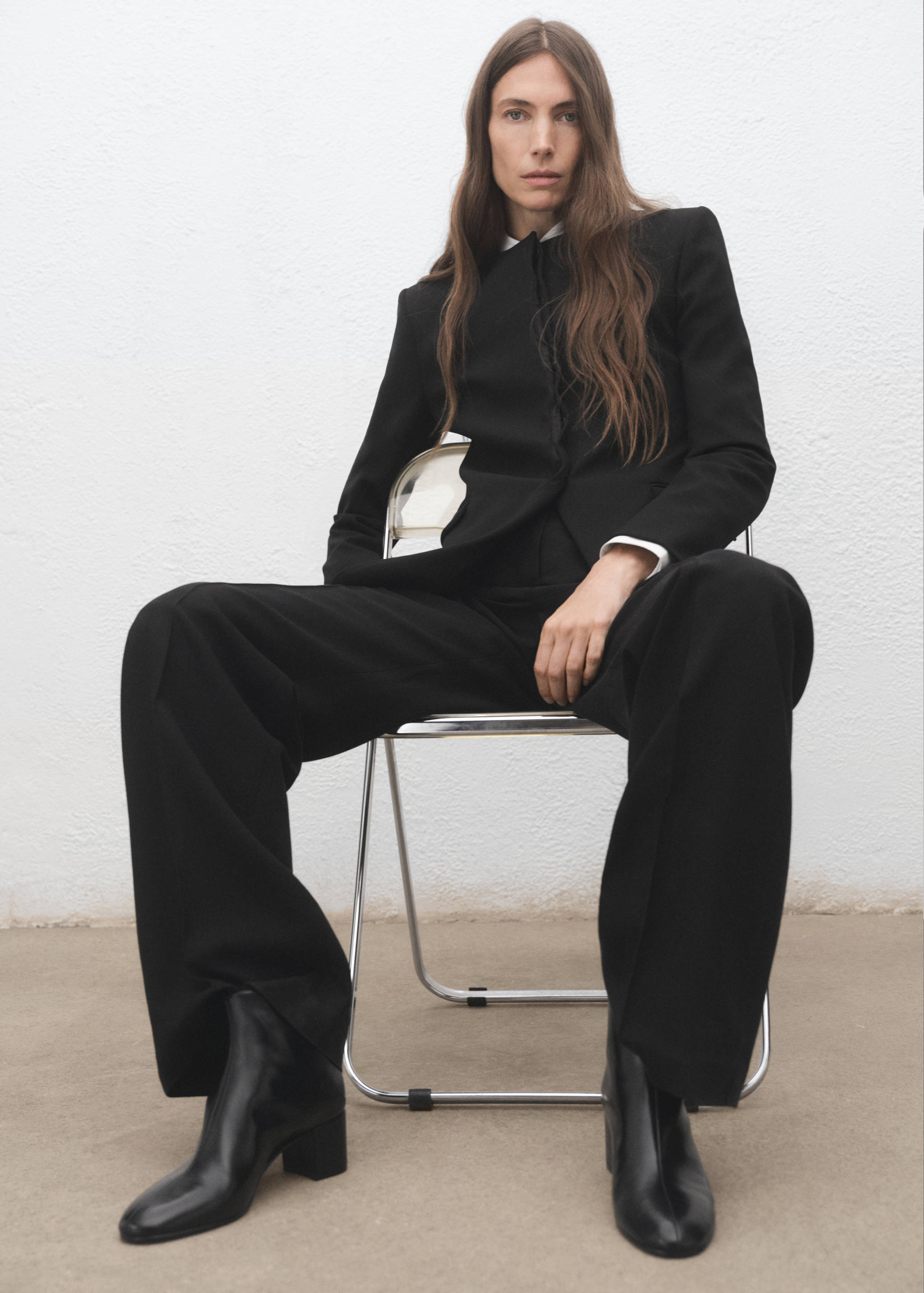 Botines pell tacó bloc - Pla general