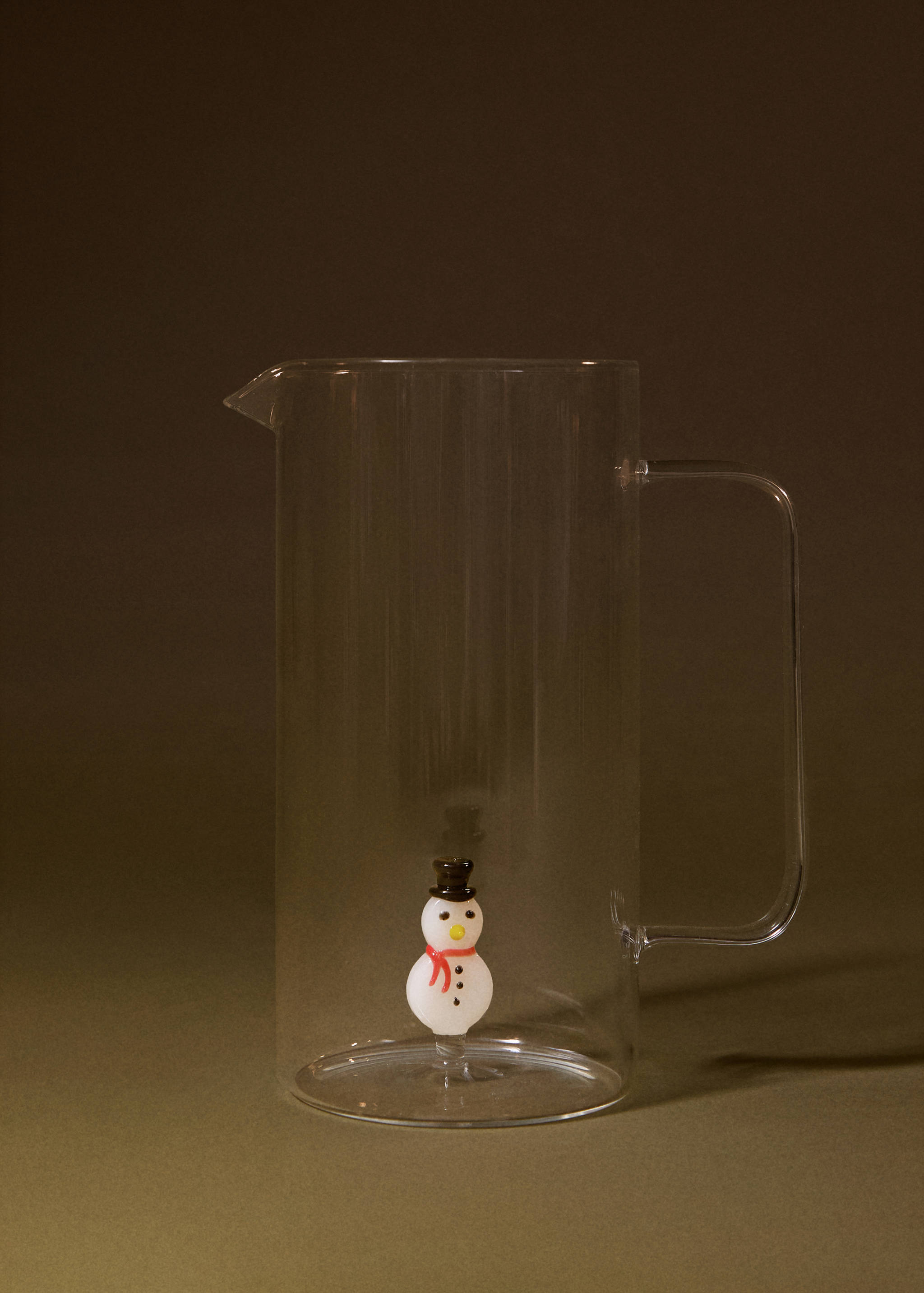 Glaskrug mit Schneemann-Motiv - Allgemeine Ansicht