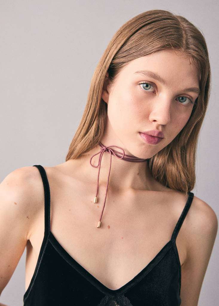 Long lace dress — Black