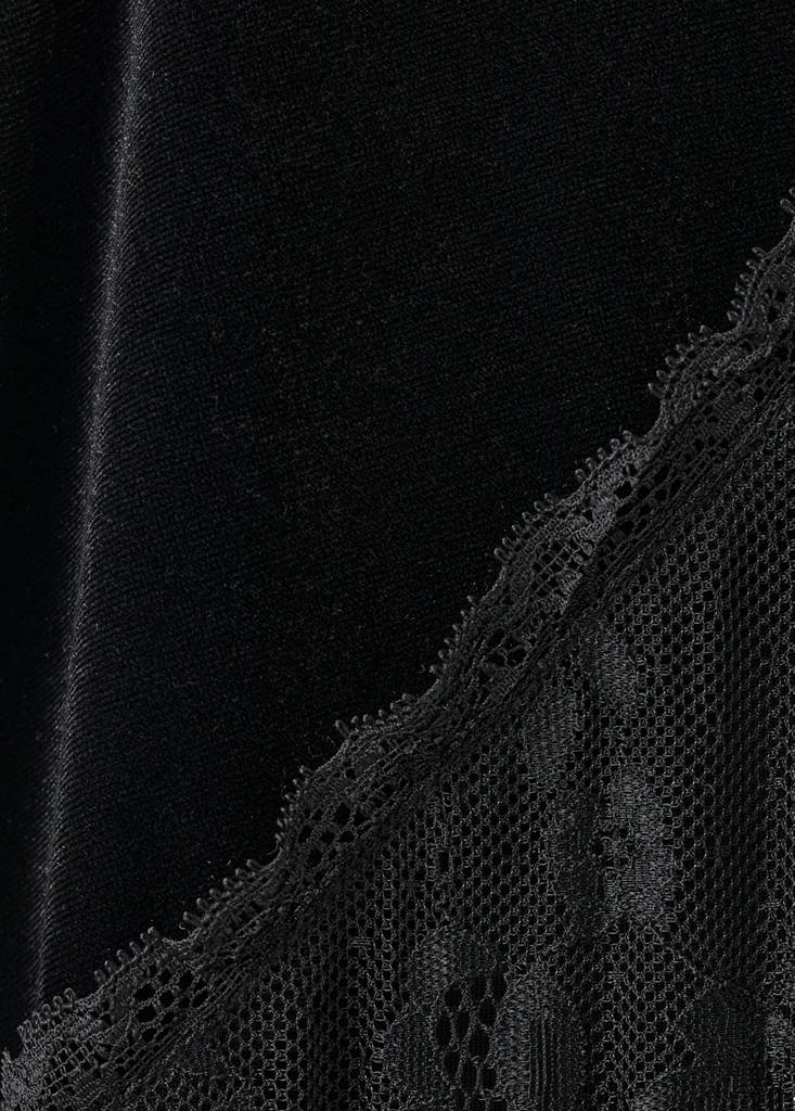 Long lace dress — Black